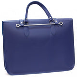 Montford Faux Leather Music Case in Blue Back View