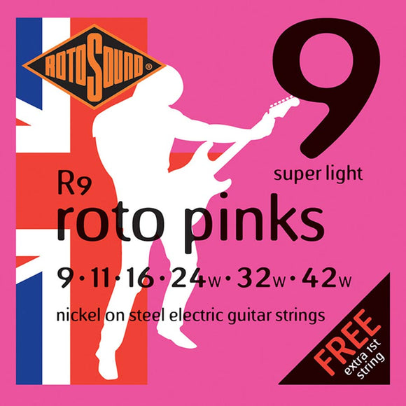 Rotosound R9 Roto Pinks - 9-42 Super Light Electric Set