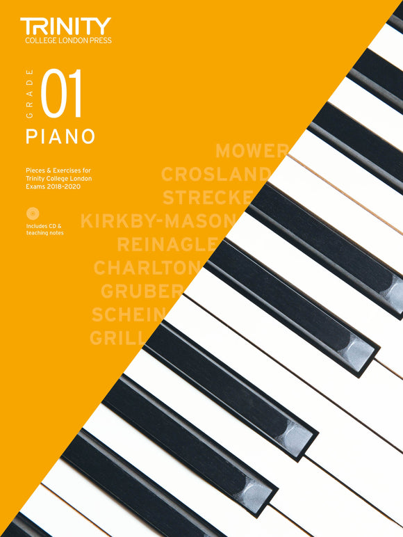 Trinity Piano Grade 1 Exam Pieces and Exercises 2018 to 2020 with CD