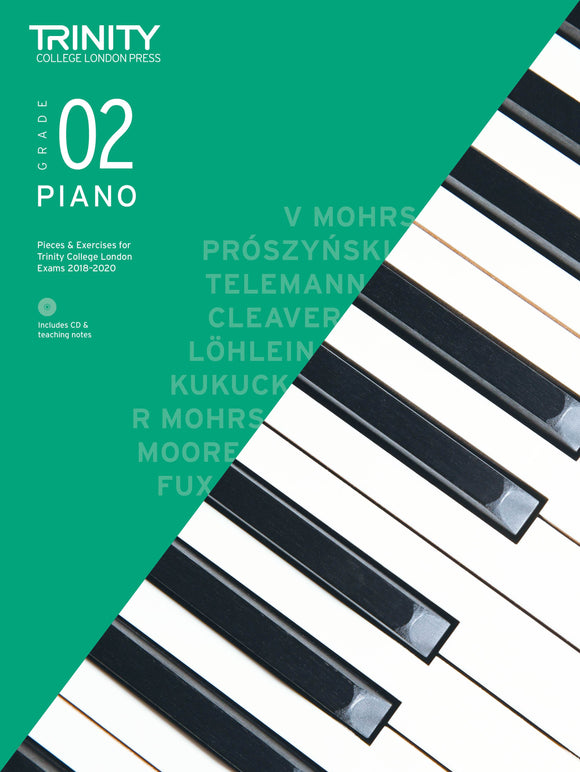 Trinity Piano Grade 2 Exam Pieces and Exercises 2018 to 2020 with CD