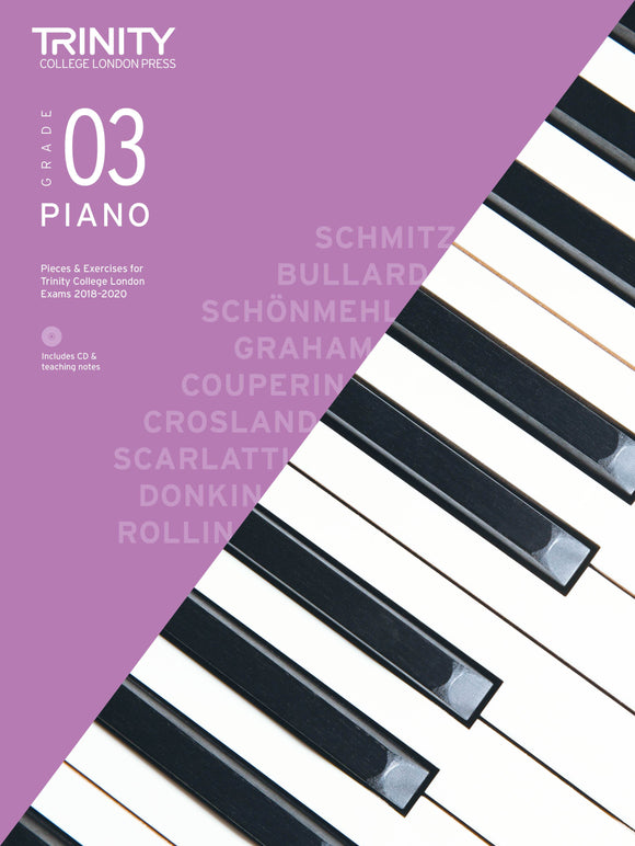 Trinity Piano Grade 3 Exam Pieces and Exercises 2018 to 2020 with CD