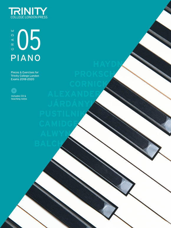 Trinity Piano Grade 5 Exam Pieces and Exercises 2018 to 2020 with CD