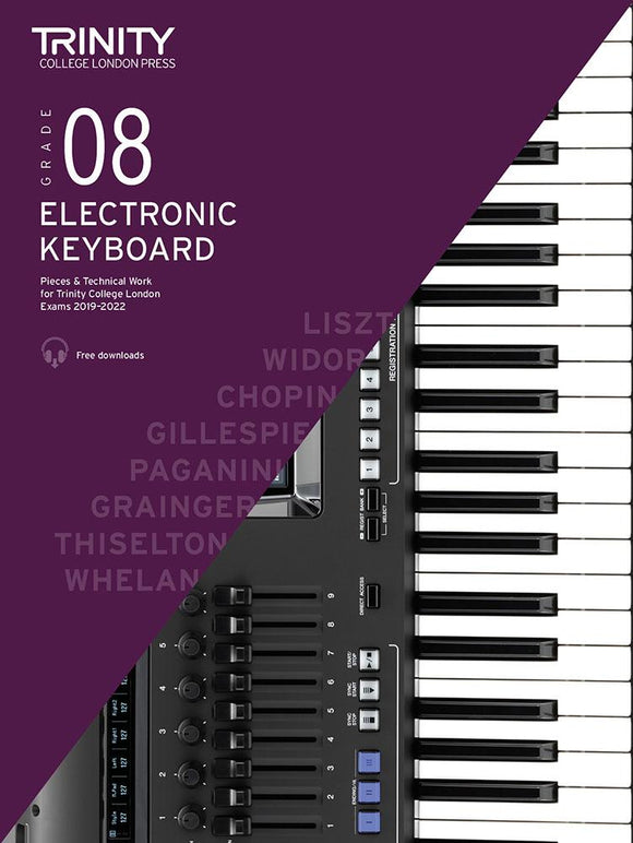 Trinity Electronic Keyboard Grade 8 Pieces and Technical Work 2019 to 2022