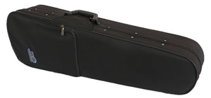 Lightweight three quarter size violin case black with cream colour inside