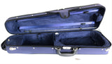 V Shaped Full Size Extra Deluxe Violin Case in Blue with Blue interior