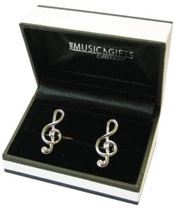 Silver plated Cufflinks Acoustic Guitar