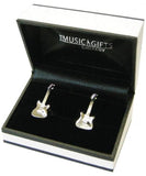 Silver plated Cufflinks Electric Guitar
