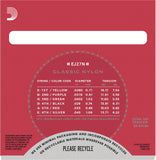 D'Addario Classic Nylon EJ27N Classical Guitar String Set - Normal Tension