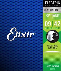 Elixir Optiweb Coated 9-42 Super Light Electric Set