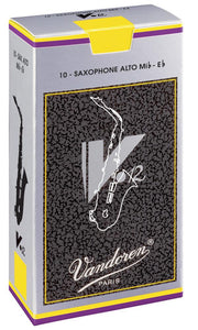 Vandoren V12 Alto Sax Reed - Strength 3 point 5 in a in a box of 10 reeds