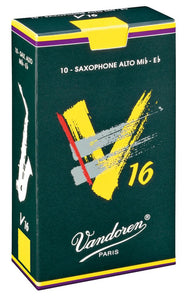 Vandoren V16 Alto Sax Reed - Strength 2 5 in a in a box of 10 reeds