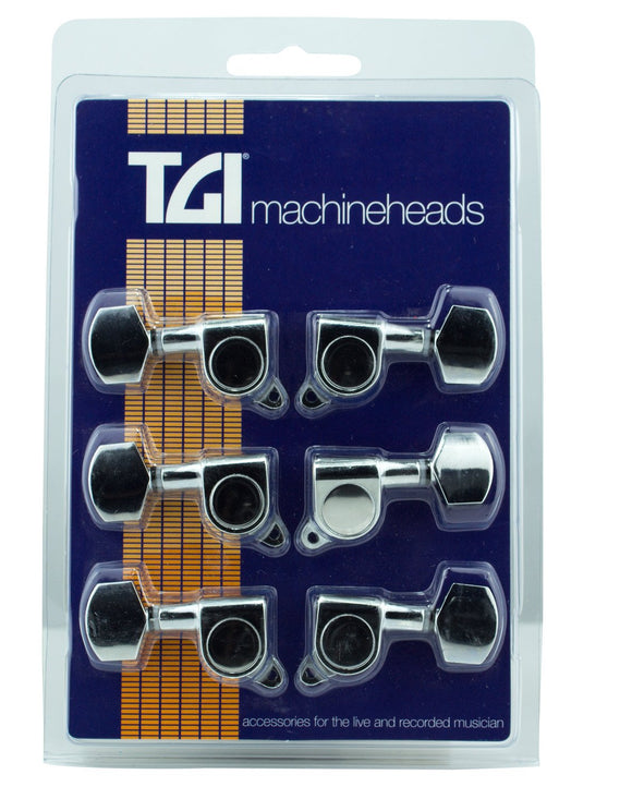TGI 415C Electric Guitar Machine Heads - Chrome Finish