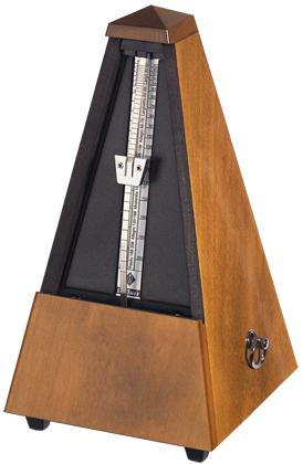Wittner Pyramid Metronome - Walnut colour Polished Finish - No Bell