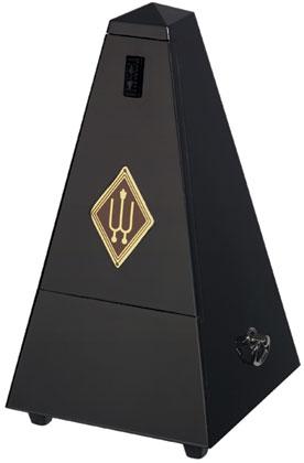 Wittner Pyramid Metronome - Black Matt Silk Finished Wood Real -With Bell